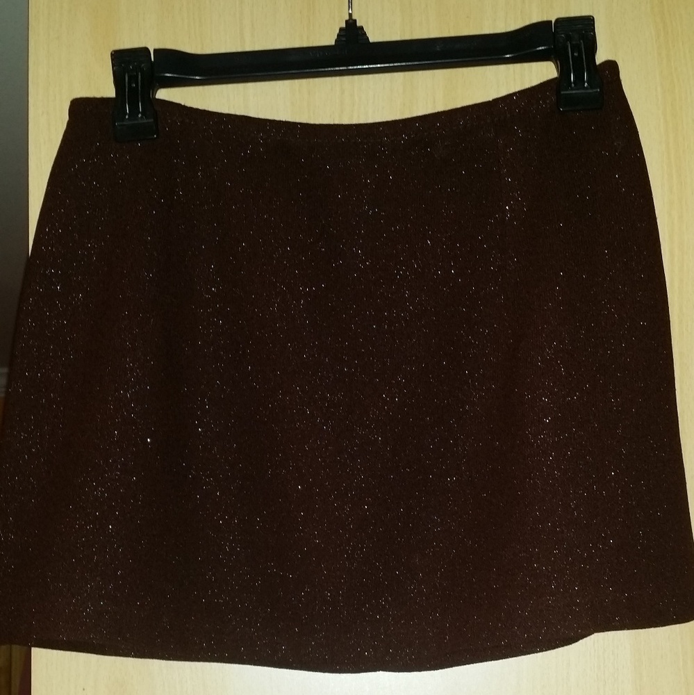 Sparkly glittery short brown skirt with sparkle